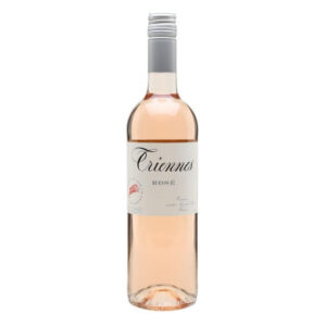 A bottle of rose wine